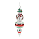 Melrose Snowman Drop Ornament (Set of 12)