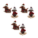 Melrose Plush Ski and Snowboard Dog Ornament (Set of 6)