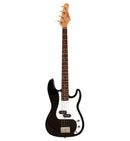 Austin Classic Double Cutaway Bass - Black - APB200BK