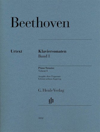 Beethoven Piano Solo Sonatas Vol. I Henle Urtext Edition without Fingering