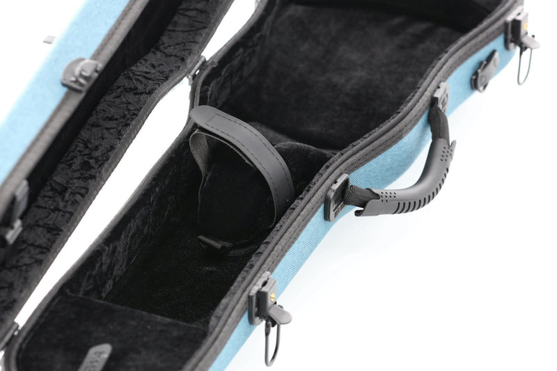 GEWA Bio-A Shaped 4/4 Violin Case - Blue with Backpack Straps