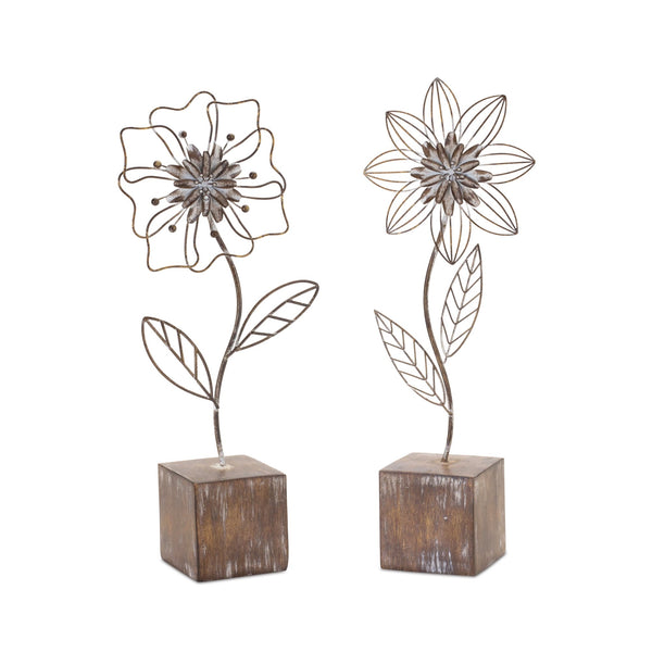 Metal Floral Décor (Set of 2)