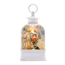 Melrose LED Snow Globe Lantern with Woodland Animals 9.75"H