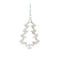 Silver Jeweled Tree Snowflake Ornament (Set of 12)