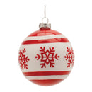 Snowflake Glass Ball Ornament (Set of 6)