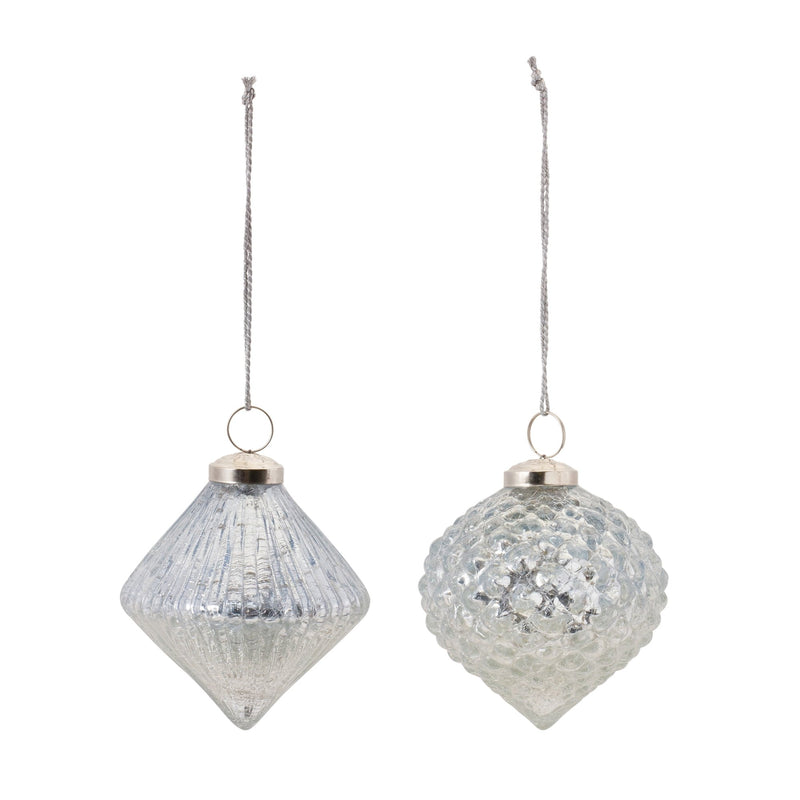 Textured Mercury Glass Ornament (Set of 6)