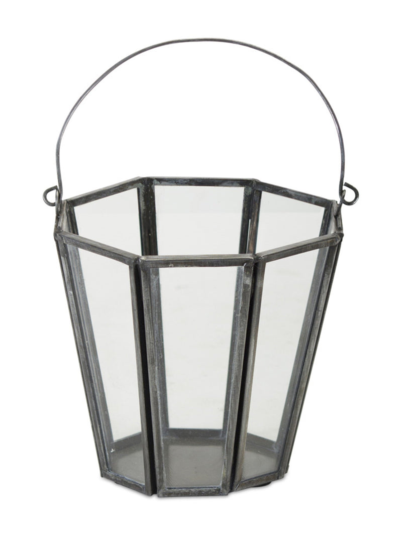 Melrose Iron Candle Holder Bucket with Handle (Set of 4)