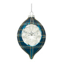 Melrose Plaid Glass Reflector Ornament (Set of 12)