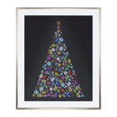 Melrose Holiday Jewel Tree Print Under Glass 23.5"H