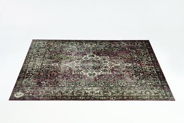 Drum N Base Vintage Persian Style Drum Rug – Classic Worn, 5.34' x 4.65'