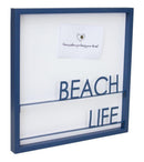 Melrose Beach Life Magnetic Memo Board 15.75"SQ Wall Decor, Nautical, Metal