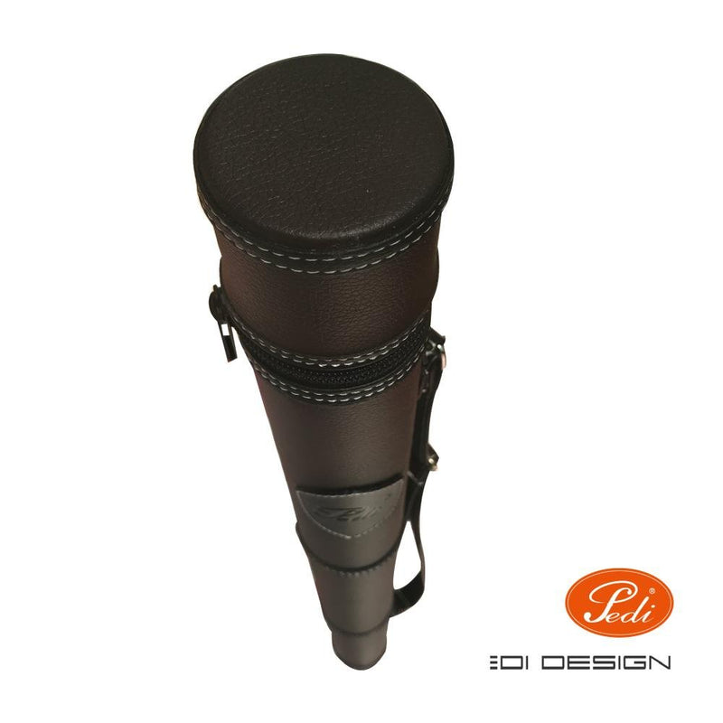 Pedi Premium Violin/Viola/Cello Bow Tube - Fits 2 Bows - Brown Faux Leather