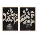 Melrose Beige Eucalyptus Print Wall Decor, Modern, Wood, Plastic
