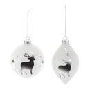 Melrose Glittered Glass Deer Ornament (Set of 6)