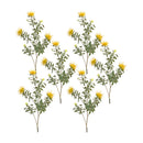 Melrose Yellow Flocked Protea Spray (Set of 6)