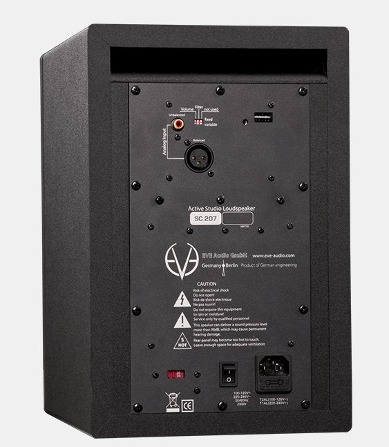EVE Audio SC207-BLK 2-Way 6.5" Nearfield Studio Monitor – All Black Edition