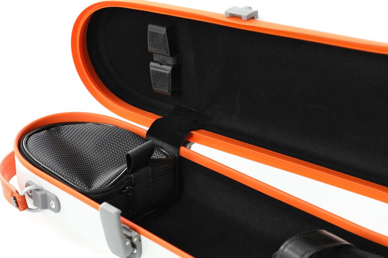 Gewa PURE 1.8 Shaped Polycarbonate 4/4 Violin Case - White/Orange
