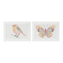 Melrose Framed Bird and Butterfly Wall Plaque, Wood