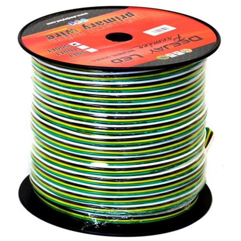 DEEJAY LED 36ft Multi-Amp Cable 10RCA Medusa Red TBHMED36RED