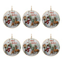 Melrose Merry Christmas Woodland Disc Ornament (Set of 6)