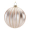 Metallic Ribbed Glass Ball Ornament (Set of 6)