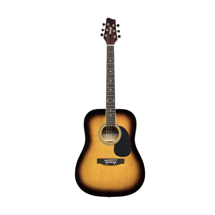 Stagg Dreadnought Acoustic Guitar - Sunburst - SA20D SNB - New Open Box