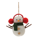 Plush Snowman Ornament (Set of 12)