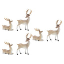 Melrose Mini Glittered Holiday Deer Figurine (Set of 6)