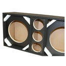 DEEJAY LED D10T3VYCARBON 2x10" Woofer 3xTweeter Speaker Enclosure – Carbon Texture