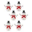 Melrose Glittered Snowman Figurine (Set of 6)