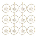 Melrose Jeweled Metal Hanging Snowflake Ornament (Set of 12)