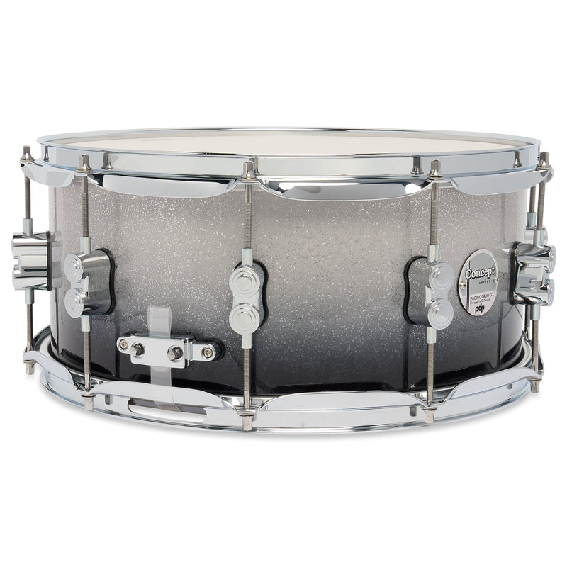 PDP Concept Maple 6.5x14 Snare - Silver to Black Fade Lacquer - PDCM6514SSSB