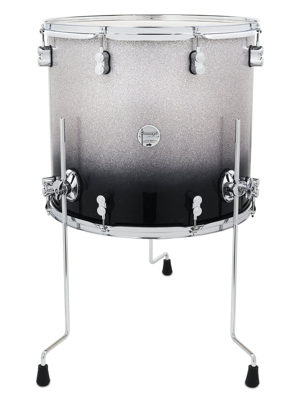 PDP PDCM1618TTSB Concept Maple Series 16x18" Floor Tom - Silver to Black Fade