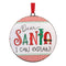 Metal Dear Santa Disc Ornament (Set of 12)