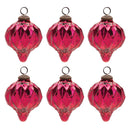 Melrose Harliquin Mercury Glass Onion Ornament (Set of 6)
