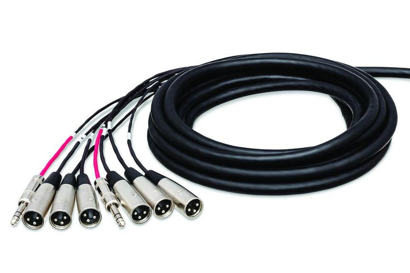 Hosa Pro-conex Little Bro' 50ft Sub Snake 6 X XLR Sends & 2 X 1/4 In TRS Returns