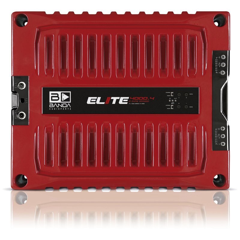 Banda ELITE4000.41RED 4000W RMS 4ch 1Ω Red FullRange HighPower Crossover Audio