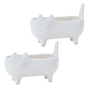 Melrose Ceramic Cat Planter (Set of 2)