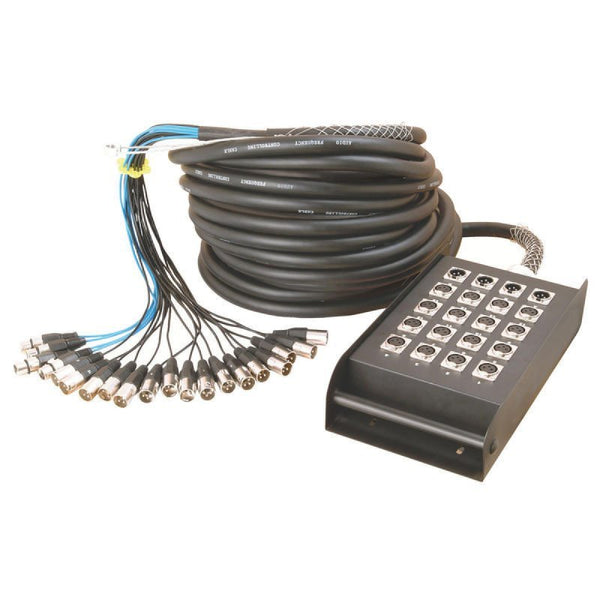 On‑Stage 50′ 16‑Channel Stage Snake 4‑Return Heavy‑Duty XLR Cable
