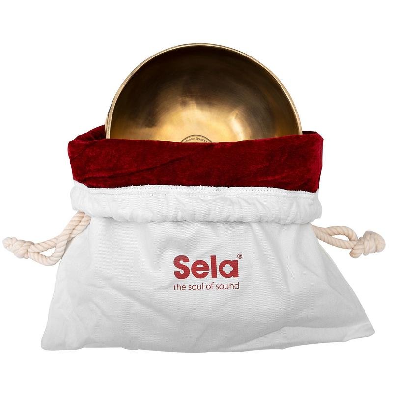 Sela Harmony 6.7" Brass Singing Bowl w/ Mallet & Felt Stationary Ring – SE262