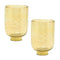 Melrose Gold Glass Vase with Metal Accent (Set of 2)