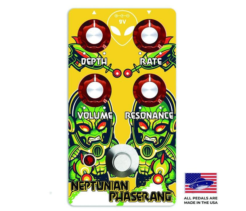 Interstellar Neptunian Phaserang 4-Stage Analog Phaser Guitar Pedal - Yellow
