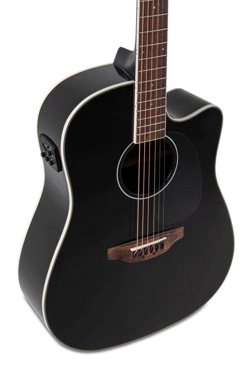 Ovation Applause AP510.104 Dreadnought Acoustic-Electric Guitar – Black Gloss