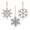 Black Jeweled Metal Snowflake Ornament (Set of 12)