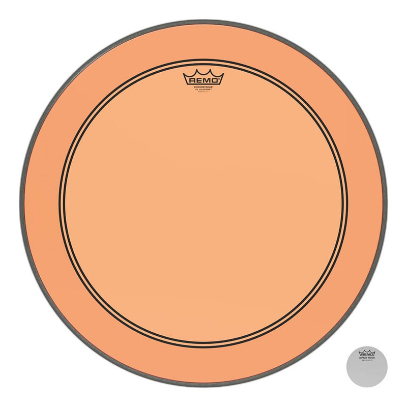 Remo P3-1322-CT-OG Powerstroke 3 Colortone Orange 22" Bass Drumhead