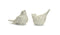 Ivory Terra Cotta Bird Figurine (Set of 4)