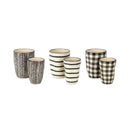 Melrose Wavy Patterned Planter or Vase Set of 6 Planter, Wavy Patterned