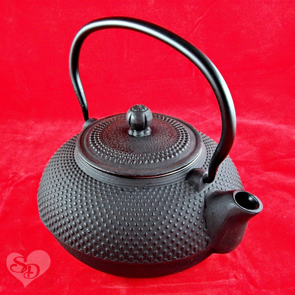 NEW Japanese Tetsubin Cast Iron Teapot 50 oz / 1.5 L Black Large Hobnail Infuser