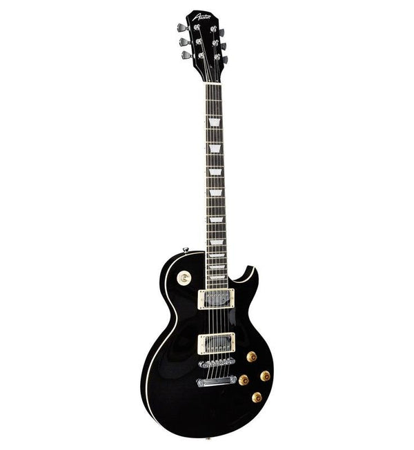 Austin Super 6 Archtop Single Cutaway Electric Guitar - Black - AS6PBK
