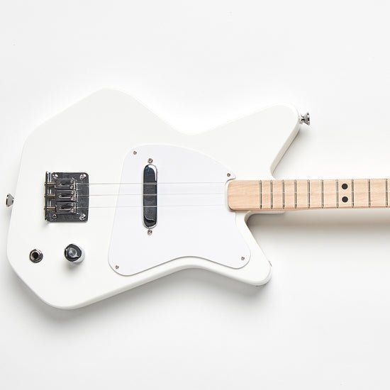 Loog Pro Electric 3‑String Kids Guitar - White - LGPROEW